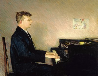 Portrait of Dmitry Shostakovitch (1906-75) 1947 by Pyotr Vladimirovich Willyams