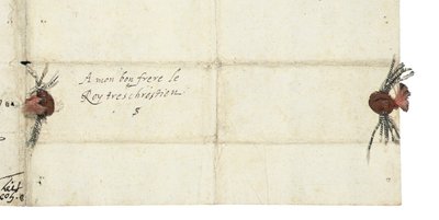 Address Leaf of a Letter from Elizabeth I of England to Henri IV of France by Queen Elizabeth I of England and