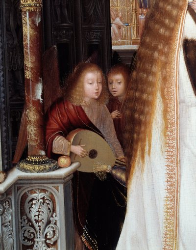 Virgin and Child with Three Angels by Quentin Massys or Metsys