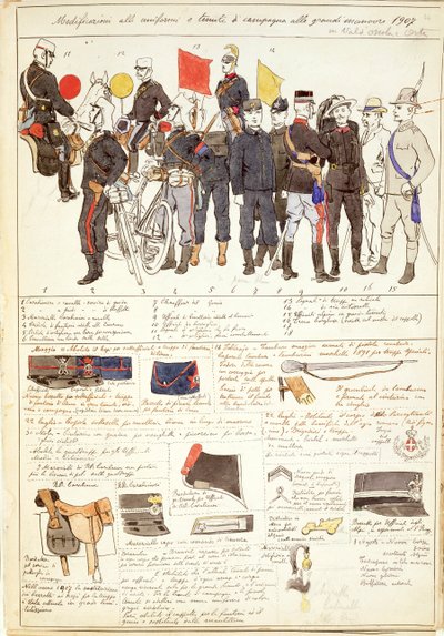 Uniform Variations of Great Manoeuvres Campaign of Kingdom of Italy by Quinto Cenni
