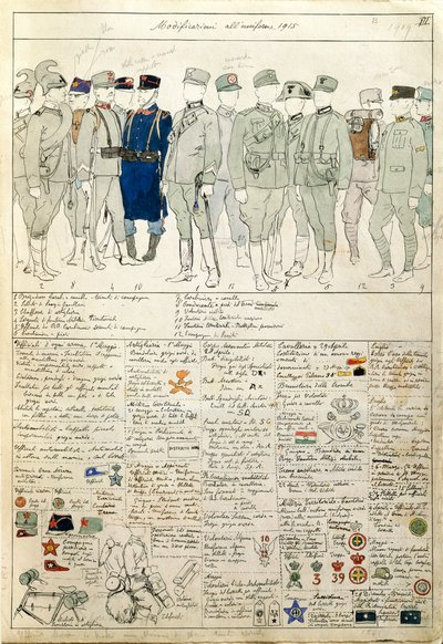 Uniform Variations of Kingdom of Italy, Color Plate by Quinto Cenni by Quinto Cenni