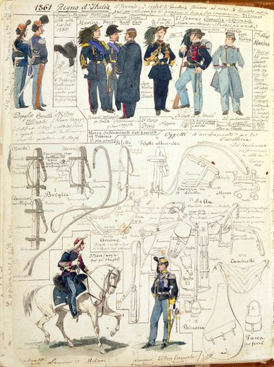 Uniforms and Equipment of Various Forces of Kingdom of Italy by Quinto Cenni, Color Plate by Quinto Cenni