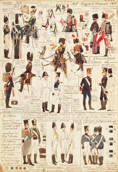 Uniforms of Hunters on Horseback of Kingdom of France by Quinto Cenni