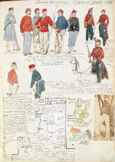 Uniforms of Southern Italy army of provisional government by Quinto Cenni