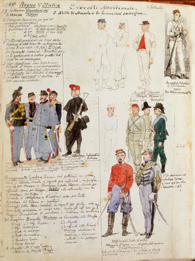 Uniforms of Southern Italy army of provisional government by Quinto Cenni