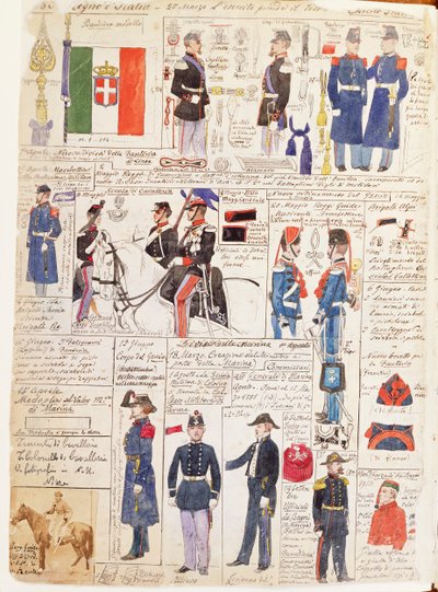 Uniforms of the Italian Risorgimento, Color Plate by Quinto Cenni by Quinto Cenni