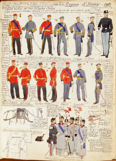 Uniforms of Various Forces of Kingdom of Italy by Quinto Cenni