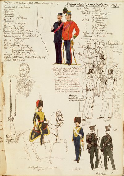 Various Uniforms of Kingdom of Great Britain by Quinto Cenni