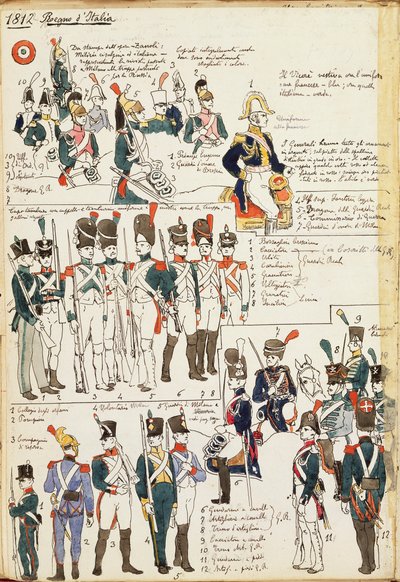 Various Uniforms of the Kingdom of Italy from 1807 by Quinto Cenni