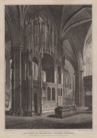 The Shrine of Bishop Waynflete, Founder of Magdalen College, Oxford, in Winchester Cathedral by R. (after) Essex
