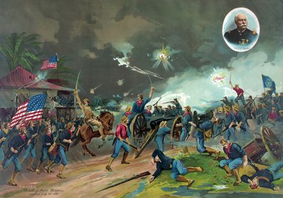 The Battle of Malate, Philippines, night of July 31st, 1898 by R. Hencke