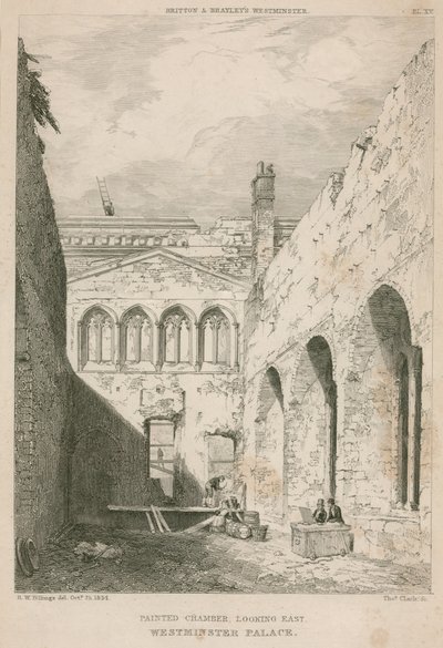 Painted Chamber, Westminster Palace, London, looking east by R. W. Billings