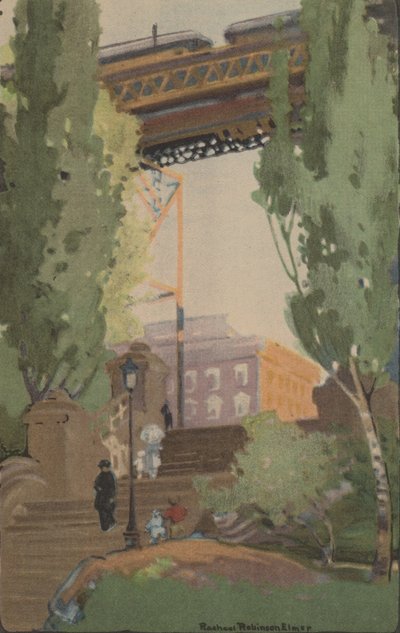 The Elevated Railroad at 110th Street by Rachael Robinson Elmer