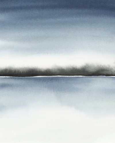 Misty Blue Horizon by Rachel Elise