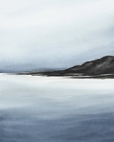 Misty Coastal Landscape by Rachel Elise