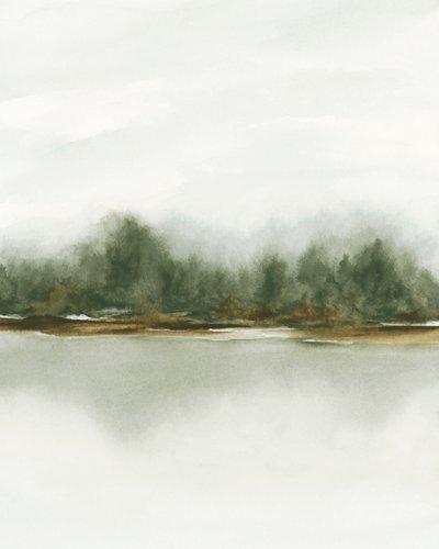 Misty Forest Reflection by Rachel Elise