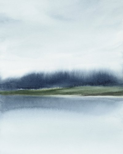 Misty Lake Reflection by Rachel Elise