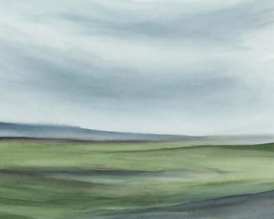 Serene Green Landscape by Rachel Elise