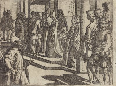 The Betrothal of Margaret of Austria to Philip III, King of Spain (verso) by Raffaello Schiaminossi