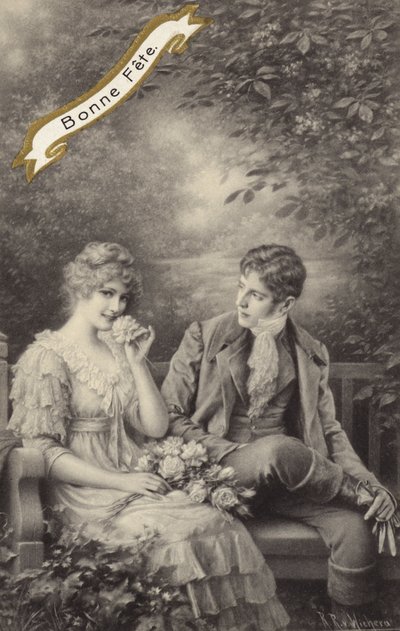 Couple on a Bench by Raimund Ritter Von Brennerstein Wichera