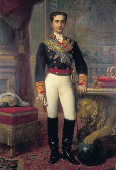 Portrait of Alfonso XII (1857-1885), Last Third of the 19th Century by Raimundo de Madrazo y Garreta
