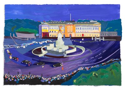 Crowds at Buckingham Palace, 2023 by Raina Goran