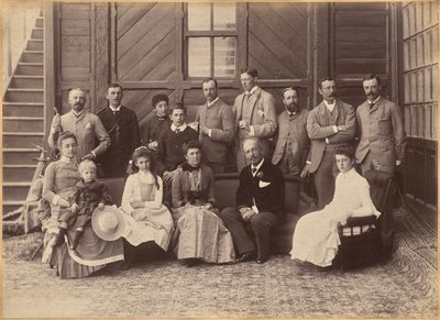 Viceregal Party, Shimla, verso by Raja Deen Dayal