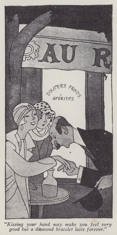 Illustration for Gentlemen Prefer Blondes by Anita Loos by Ralph Barton