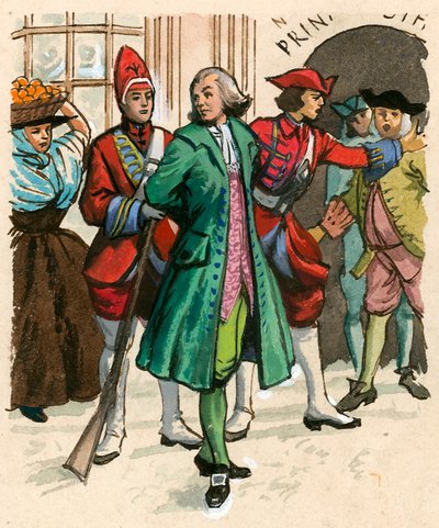 The editor John Wilkes being sent to prison for attacking the government by Ralph Bruce