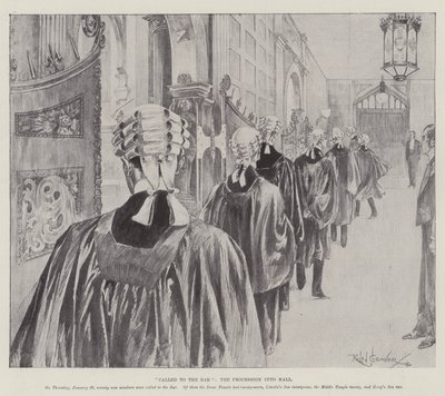 Called to the Bar, the Procession into Hall by Ralph Cleaver