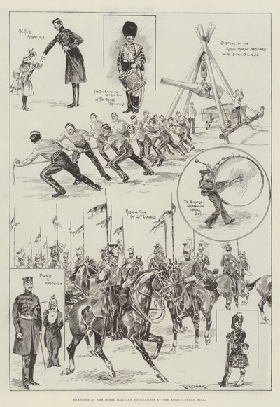 Sketches at the Royal Military Tournament at the Agricultural Hall by Ralph Cleaver