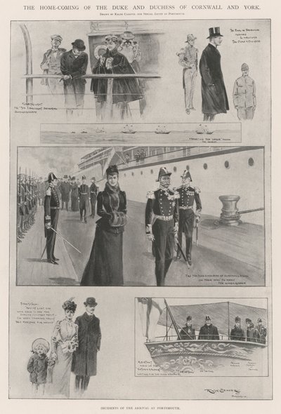The Home-Coming of the Duke and Duchess of Cornwall and York by Ralph Cleaver