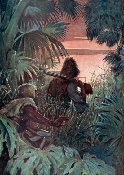 Illustration for Robinson Crusoe by Daniel Defoe by Ralph Noel Pocock