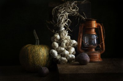 Rustic Harvest Still Life by Ramiz Sahin