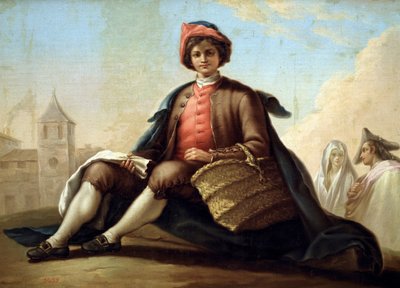 The boy with a basket by Ramon Bayeu y Subias