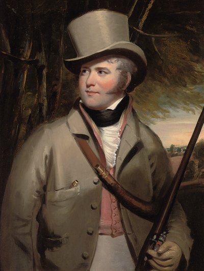 Portrait of a Gentleman with Sporting Gun in a Landscape by Ramsay Richard Reinagle