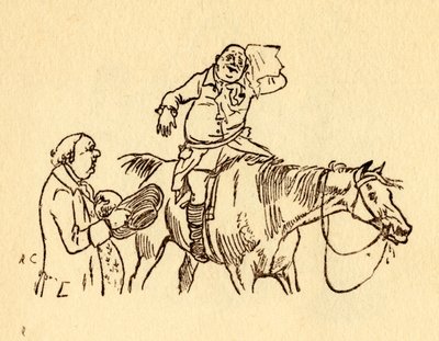 John Gilpin Wipes His Sweaty Brow with a Handkerchief by Randolph Caldecott