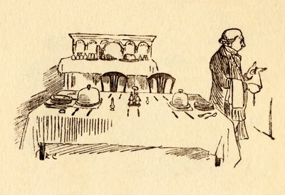 Laid Table at the Bell Inn in Edmonton, 1878, c1918 by Randolph Caldecott