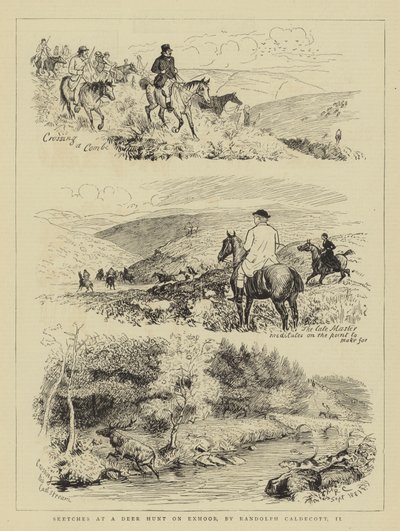 Sketches at a Deer Hunt on Exmoor by Randolph Caldecott