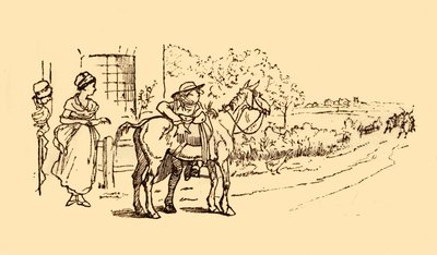 Villagers Watch the Hue and Cry by Randolph Caldecott
