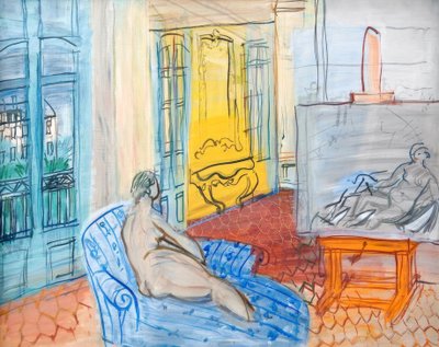 A Model in the Studio on the Place Arago in Perpignan by Raoul Dufy