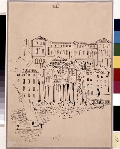 Marseille, the Port, the Town Hall and the Hotel Dieu by Raoul Dufy