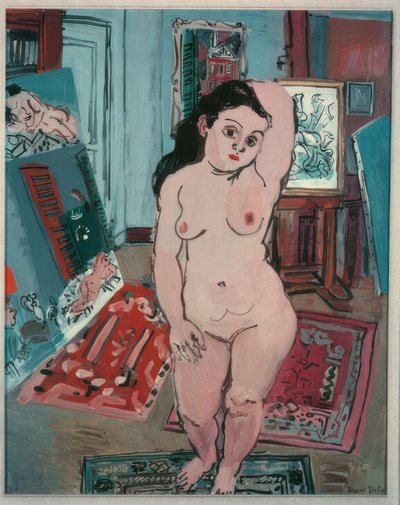 Nude with Arum Lilies by Raoul Dufy