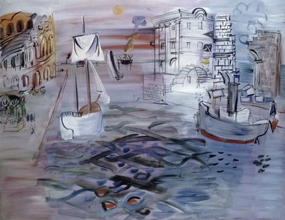 Port with a Sailboat, Homage to Claude Lorrain by Raoul Dufy