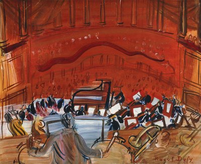 Red Orchestra with Timpanist by Raoul Dufy