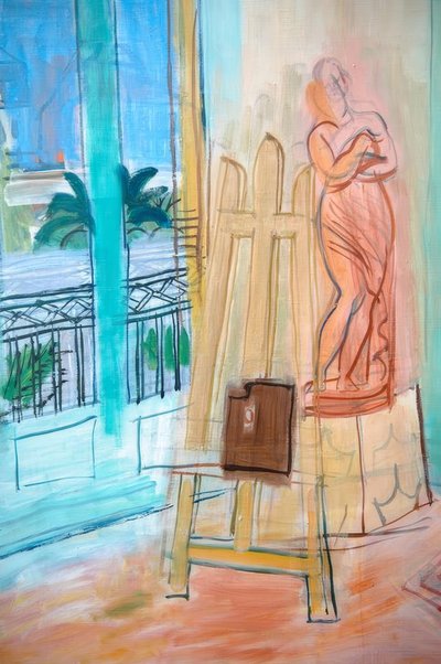 The Studio of the Painter with the Red Sculpture by Raoul Dufy