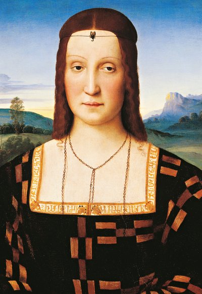 Portrait of Elisabetta Gonzaga, Duchess of Urbino by Raphael (1483 1520)