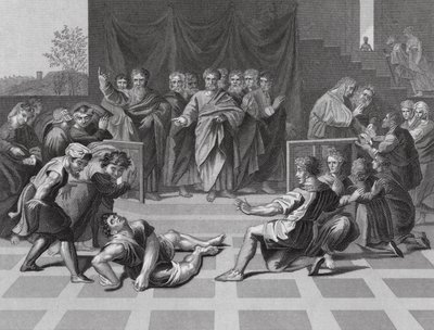 Death of Ananias by Raphael (1483 1520) (after)