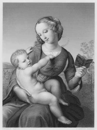 The Madonna and Child, from the Picture in the Berlin Museum by after Raphael