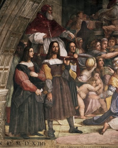 Chair-bearers carrying Pope Julius II (detail) by Raphael (1483 1520)